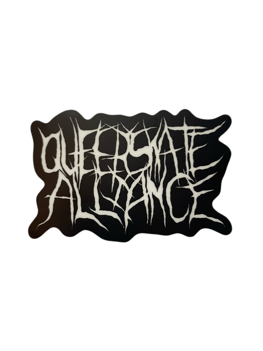 QSA: Metal Splatter Sticker B&W